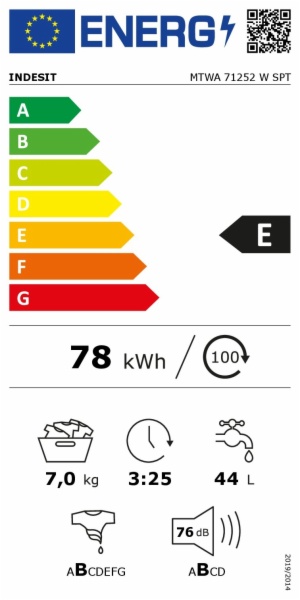 LAVADORA INDESIT MTWA 71252 W SPT